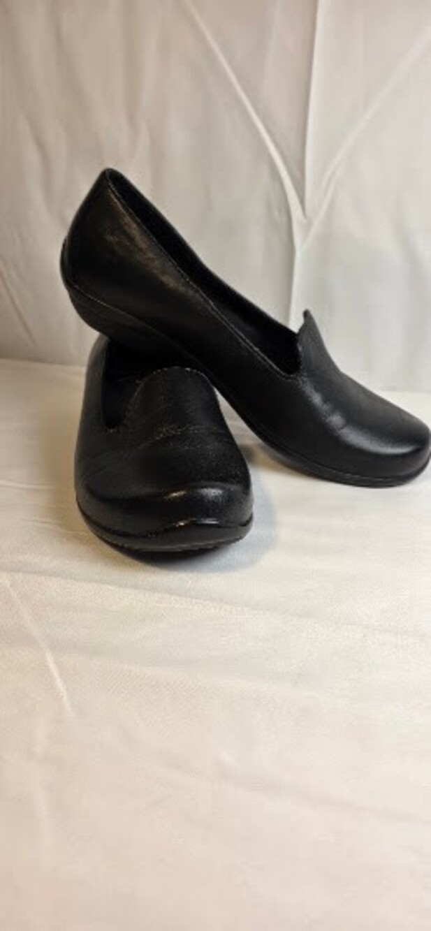 Dansko Black Leather Slip-On Shoes Size 38